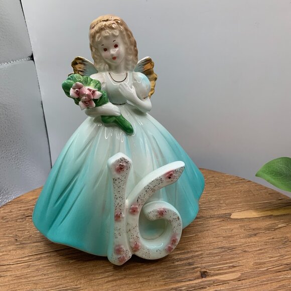 Josef Originals Vintage 16th Birthday Angel Ceramic Figurine - Picture 1 of 5